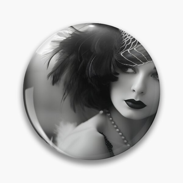 Item preview, black and white 1920s flapper photo, designed and sold by dcrc.