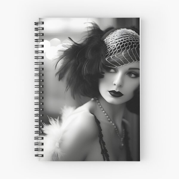 Item preview, black and white 1920s flapper photo, designed and sold by dcrc.