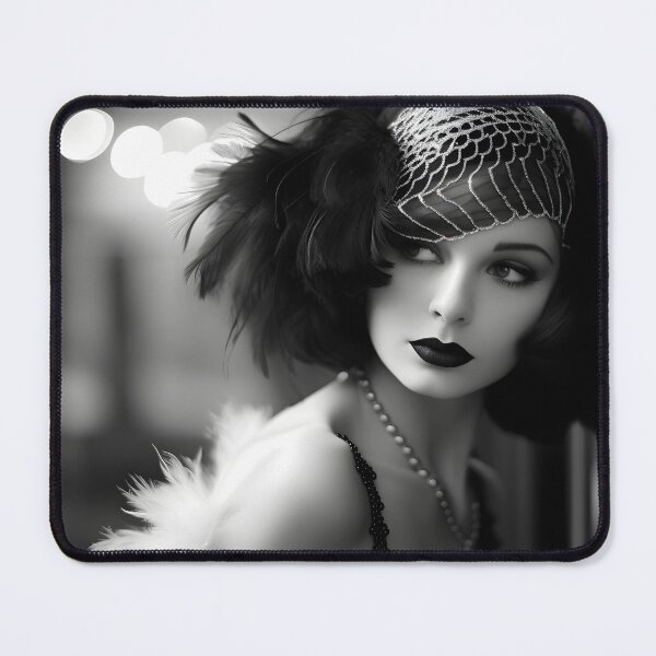 Item preview, black and white 1920s flapper photo, designed and sold by dcrc.