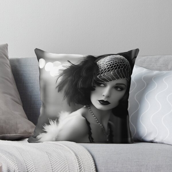 Item preview, black and white 1920s flapper photo, designed and sold by dcrc.