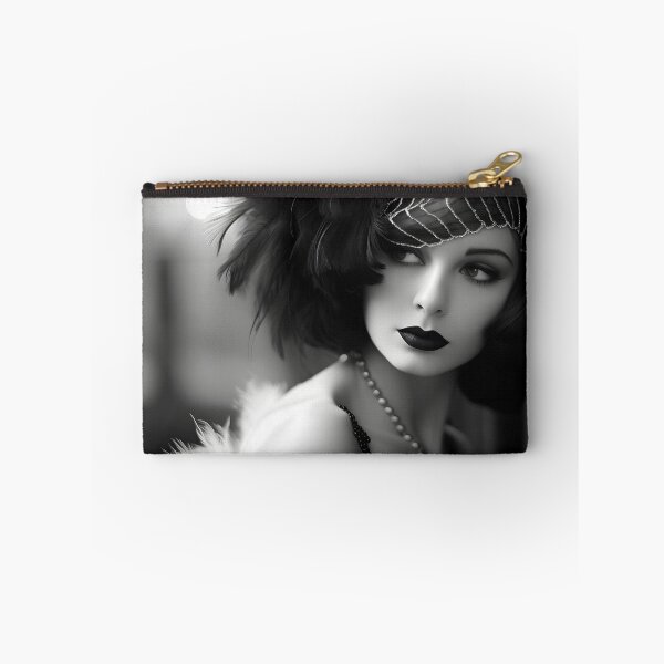 Item preview, black and white 1920s flapper photo, designed and sold by dcrc.