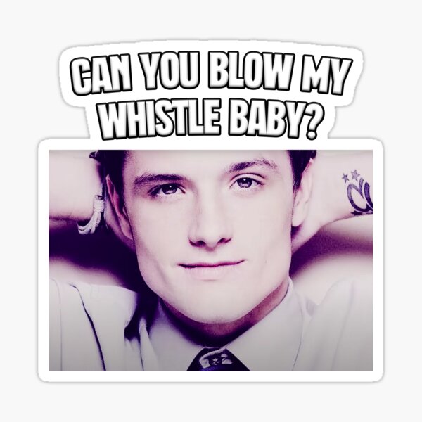 "Can You Blow My Whistle Baby? Josh Hutcherson TikTok Meme" Sticker