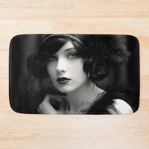 Item preview, black and white 1920s flapper photo designed and sold by dcrc.