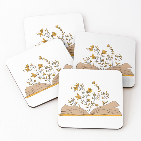 Item preview, Flowers Growing From Book | Small gold flowers designed and sold by CircinusStore.