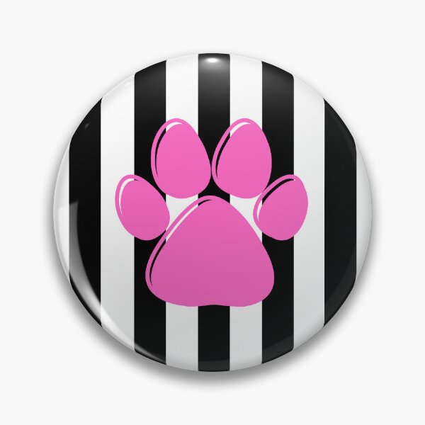 Item preview, Pink Tiger Paw Black White Stripes designed and sold by Tammystribe.