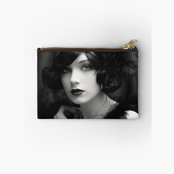 Item preview, black and white 1920s flapper photo designed and sold by dcrc.