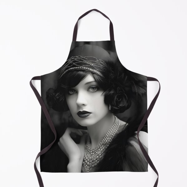 Item preview, black and white 1920s flapper photo designed and sold by dcrc.
