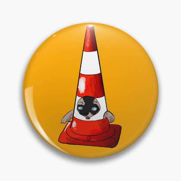 Item preview, Cat traffic cone designed and sold by The Rosemary Moss Cottage.