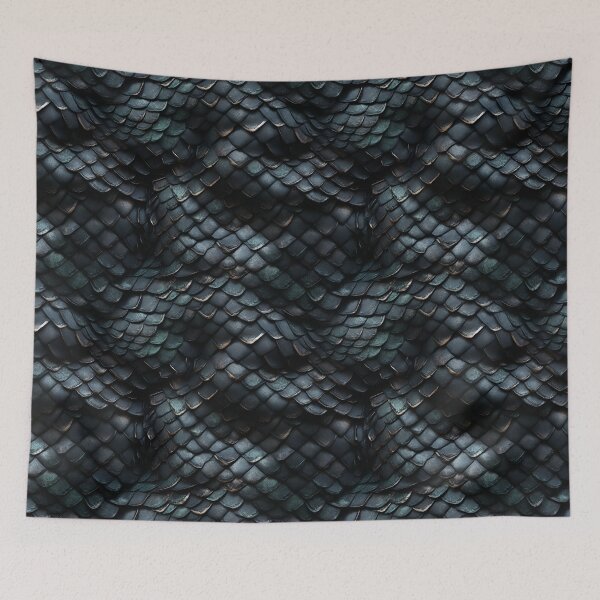 Item preview, Obsidian black dragon scales. designed and sold by culturefull.
