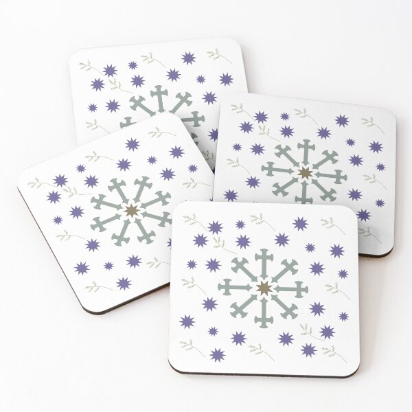 Item preview, star of cross with leaves - snowflake pattern  designed and sold by ZechJohnRB.