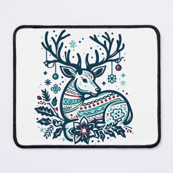 Artikelvorschau, Elegante Weihnachts-Hirsch-Vektor-Clipart – festliche Feiertagsgrafik entworfen und verkauft von CinEmmaDesign.