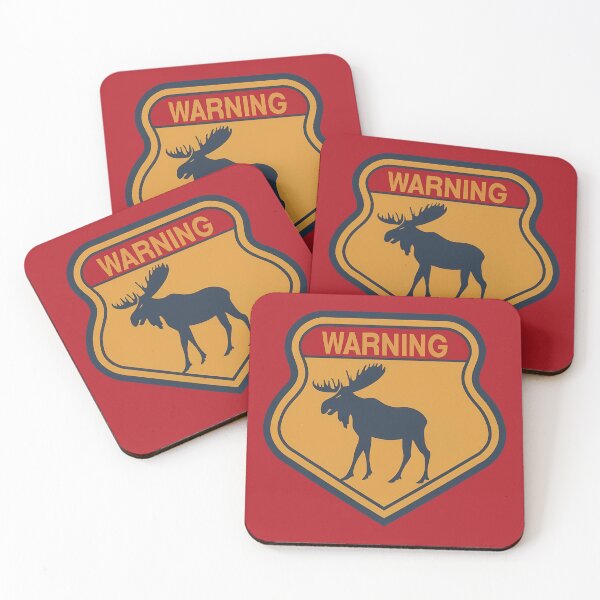 Item preview, Moose Warning Road Sign designed and sold by FlexYourMind.