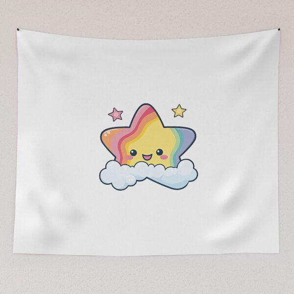 Item preview, Kawaii lucky star and cute rainbow designed and sold by Lobory.
