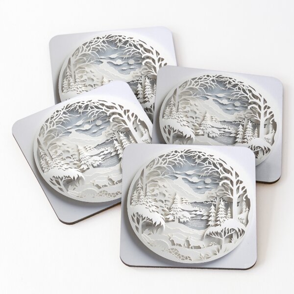 Item preview, Ornate decorative Papercut Winter scene designed and sold by dcrc.
