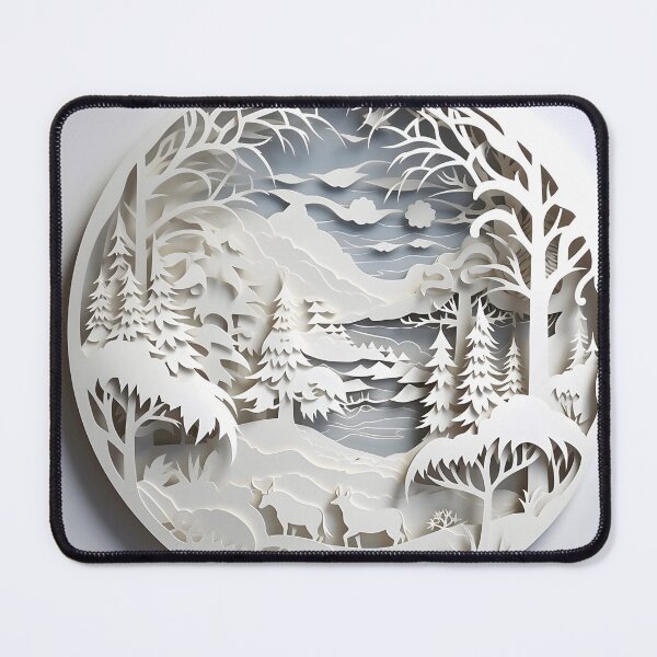 Item preview, Ornate decorative Papercut Winter scene designed and sold by dcrc.