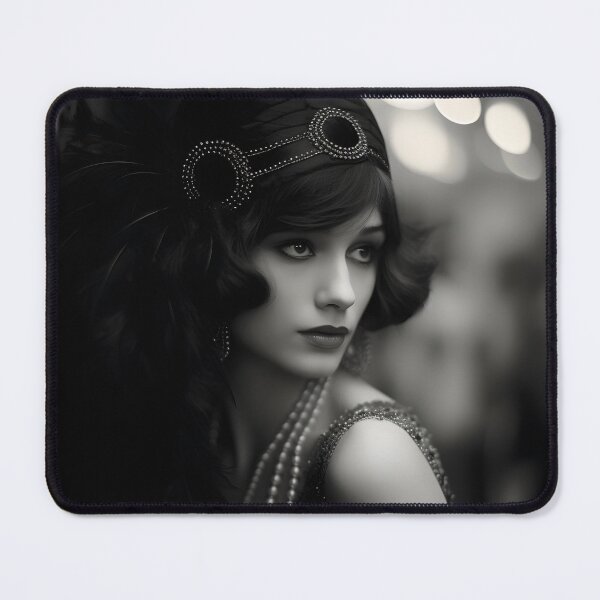 Item preview, Black and white 1920's Flapper photo designed and sold by dcrc.