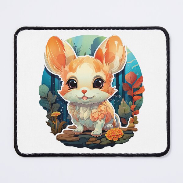 Item preview, Cute Long Ears Jerboa with flowers designed and sold by Mobius Spot Collective.
