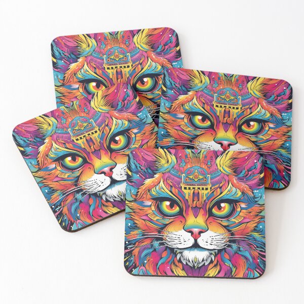 Item preview, Tripped Out Psychedelic Cat designed and sold by GraphLabCo.