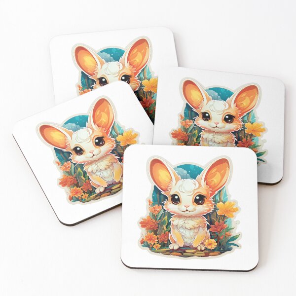 Item preview, Cute Long Ears Jerboa with flowers designed and sold by Mobius Spot Collective.