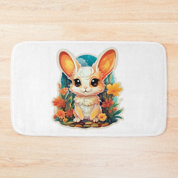 Item preview, Cute Long Ears Jerboa with flowers designed and sold by Mobius Spot Collective.
