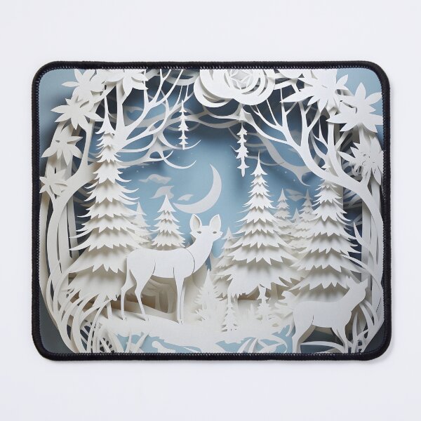 Item preview, ornate decorative papercut winter scene designed and sold by dcrc.