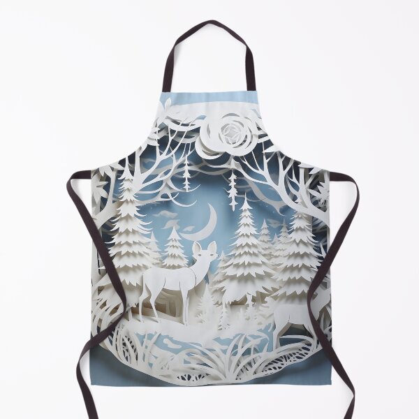 Item preview, ornate decorative papercut winter scene designed and sold by dcrc.