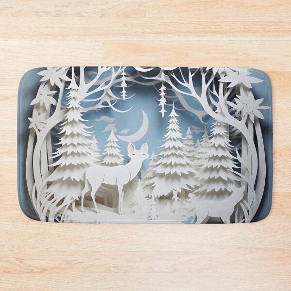 Item preview, ornate decorative papercut winter scene designed and sold by dcrc.