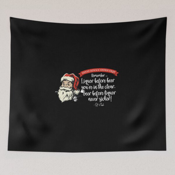 Item preview, CHRISTMAS - Good Advice Santa Says: Liquor Before Bee designed and sold by SlappyWares.