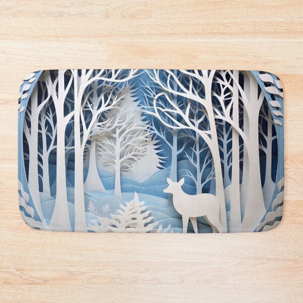 Item preview, ornate decorative papercut winter scene designed and sold by dcrc.