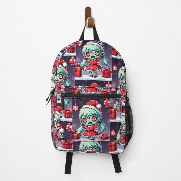 Item preview, Xmas creepy cute zombie girl kawaii designed and sold by MetalSatyrShop.