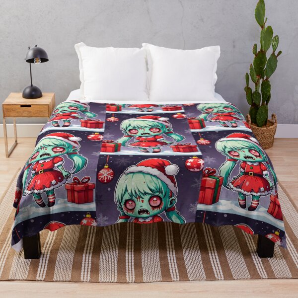 Artikelvorschau, Weihnachten gruseliges süßes Zombiemädchen kawaii entworfen und verkauft von MetalSatyrShop.