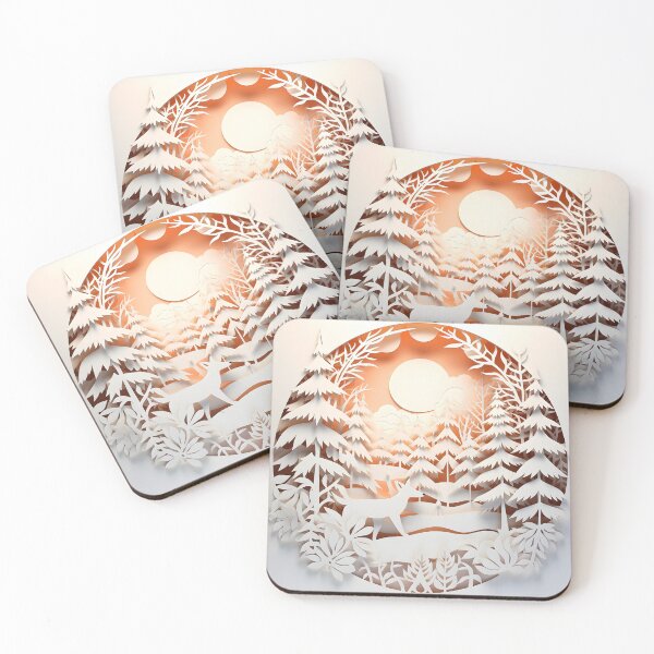 Item preview, ornate decorative papercut winter scene designed and sold by dcrc.