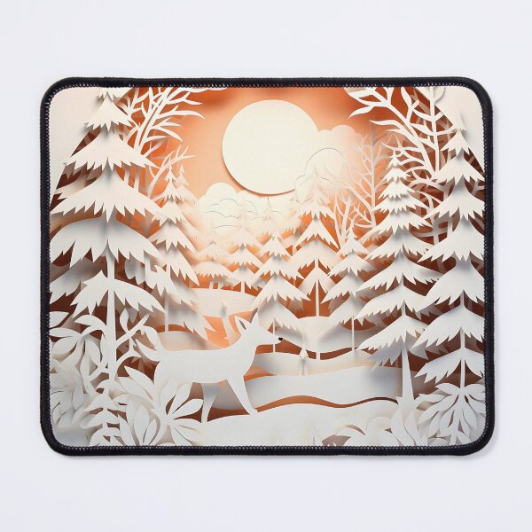 Item preview, ornate decorative papercut winter scene designed and sold by dcrc.