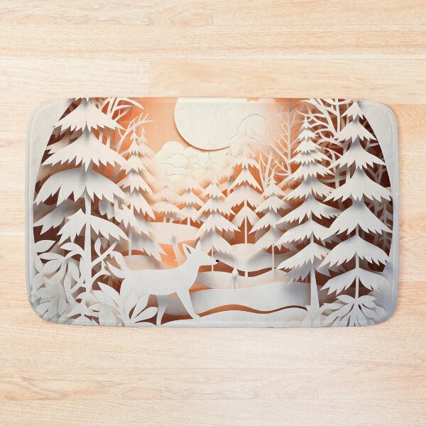 Item preview, ornate decorative papercut winter scene designed and sold by dcrc.