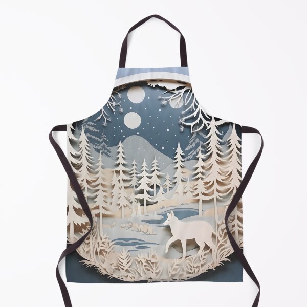 Item preview, ornate decorative papercut winter scene designed and sold by dcrc.