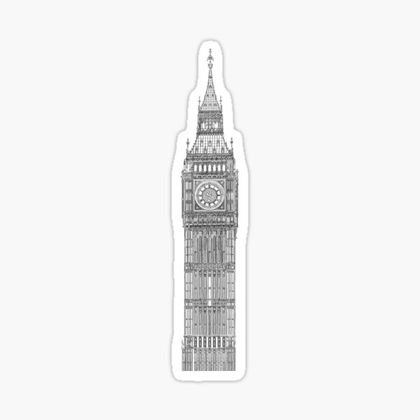 Item preview, Big Ben Line Art  designed and sold by cl-canvasesuk.