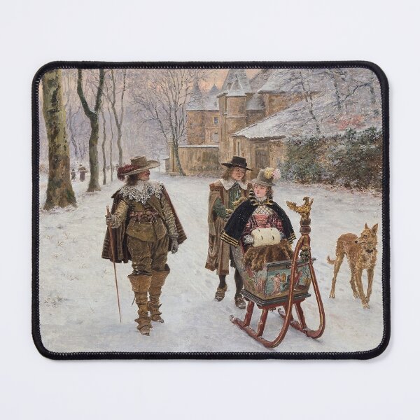 Item preview, Ride in a Sleigh (1895) - François Marie Firmin Girard designed and sold by SALON DES ARTS.