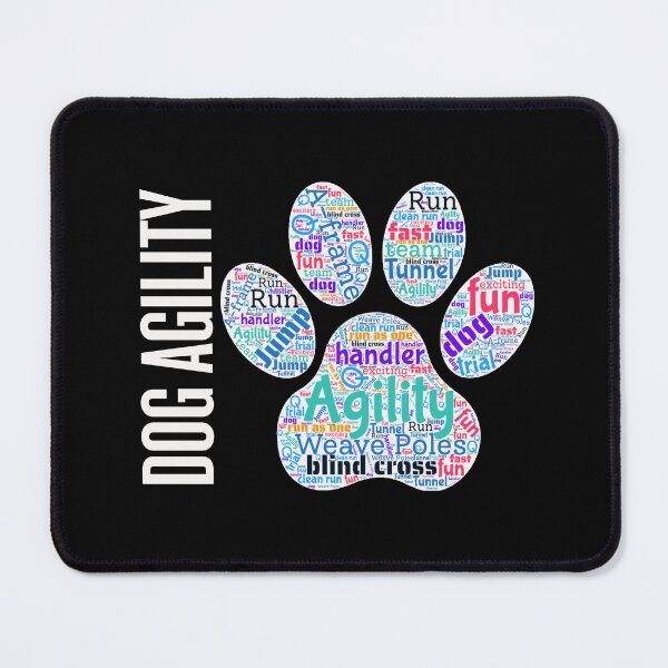 Item preview, Dog agility lover - Dog agility word cloud in shape of paw designed and sold by LBKdesigns.