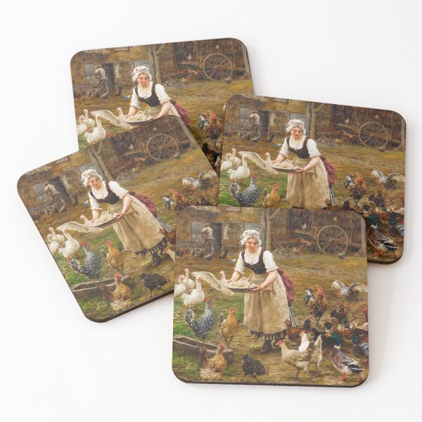 Item preview, The Poultry Meal (1882) - François Marie Firmin Girard designed and sold by SALON DES ARTS.