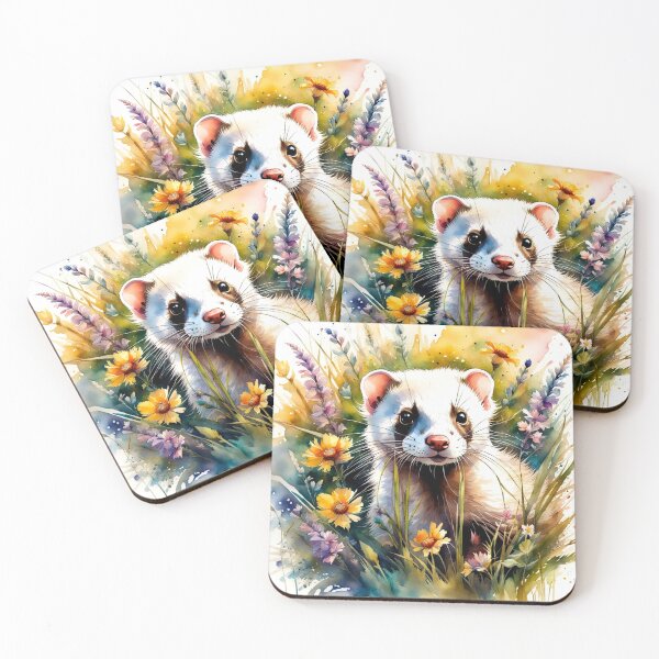 Item preview, Watercolor ferret designed and sold by RiverAquarius.