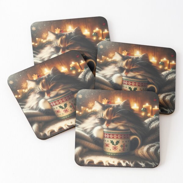Item preview, Whiskered Warmth: Christmas Eve Repose designed and sold by DeenaDee.