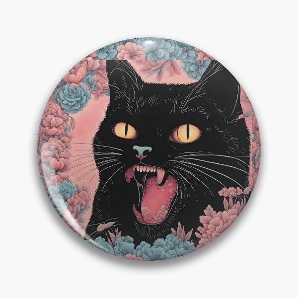 Item preview, Weird retro Black Cat vintage designed and sold by Catophile.
