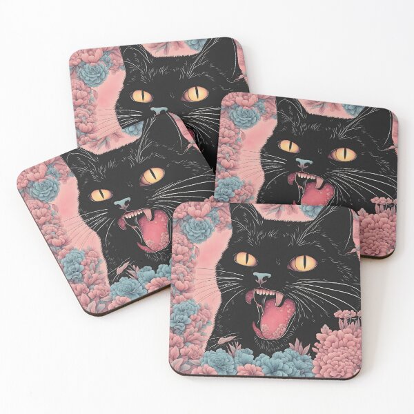 Item preview, Weird retro Black Cat vintage designed and sold by Catophile.