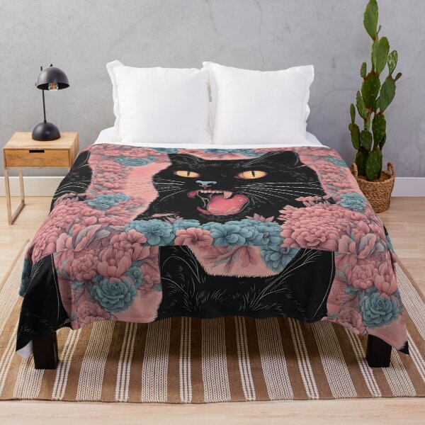 Item preview, Weird retro Black Cat vintage designed and sold by Catophile.