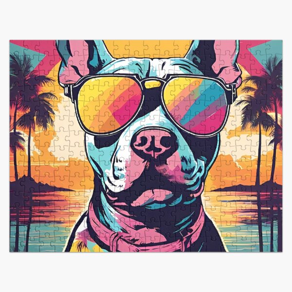 Pitbull portrait Jigsaw Puzzle for Sale by Witty-Kids