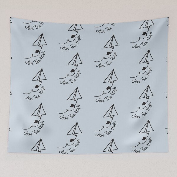 Item preview, AIM TOO HIGH - TEXT WITH PAPER AIRPLANE HAND DRAWN designed and sold by plentyvibes.