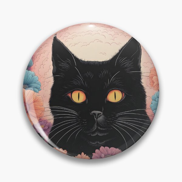 Item preview, Weird retro Black Cat  designed and sold by Catophile.