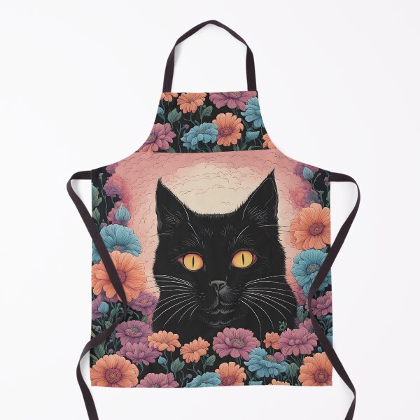 Item preview, Weird retro Black Cat  designed and sold by Catophile.