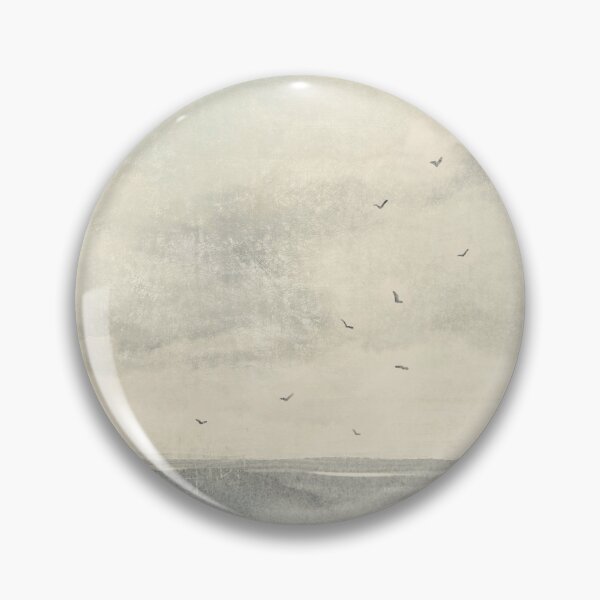 Item preview, Gray Modern Abstract Landscape Painting With Birds designed and sold by Melindabythesea.