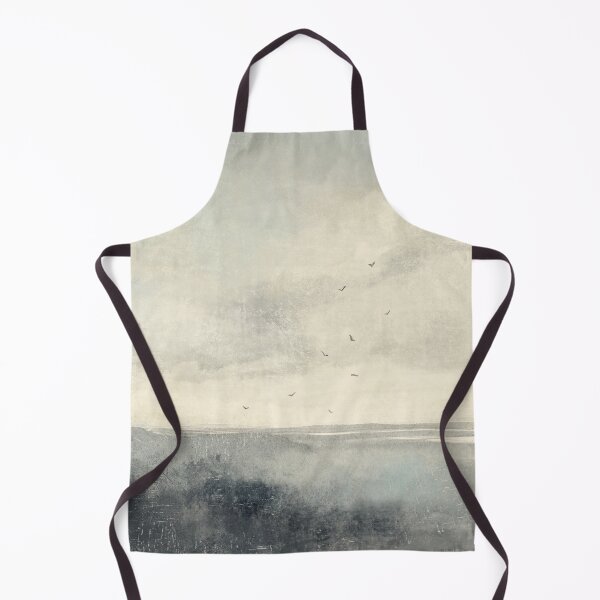 Item preview, Gray Modern Abstract Landscape Painting With Birds designed and sold by Melindabythesea.